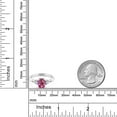 thumbnail image 3 of Gem Stone King 925 Sterling Silver Pink Mystic Topaz and White Topaz 3-Stone Rings for Women (1.38 Cttw, Gemstone, Oval 8X6MM, Available in Size 5, 6, 7, 8, 9), 3 of 4