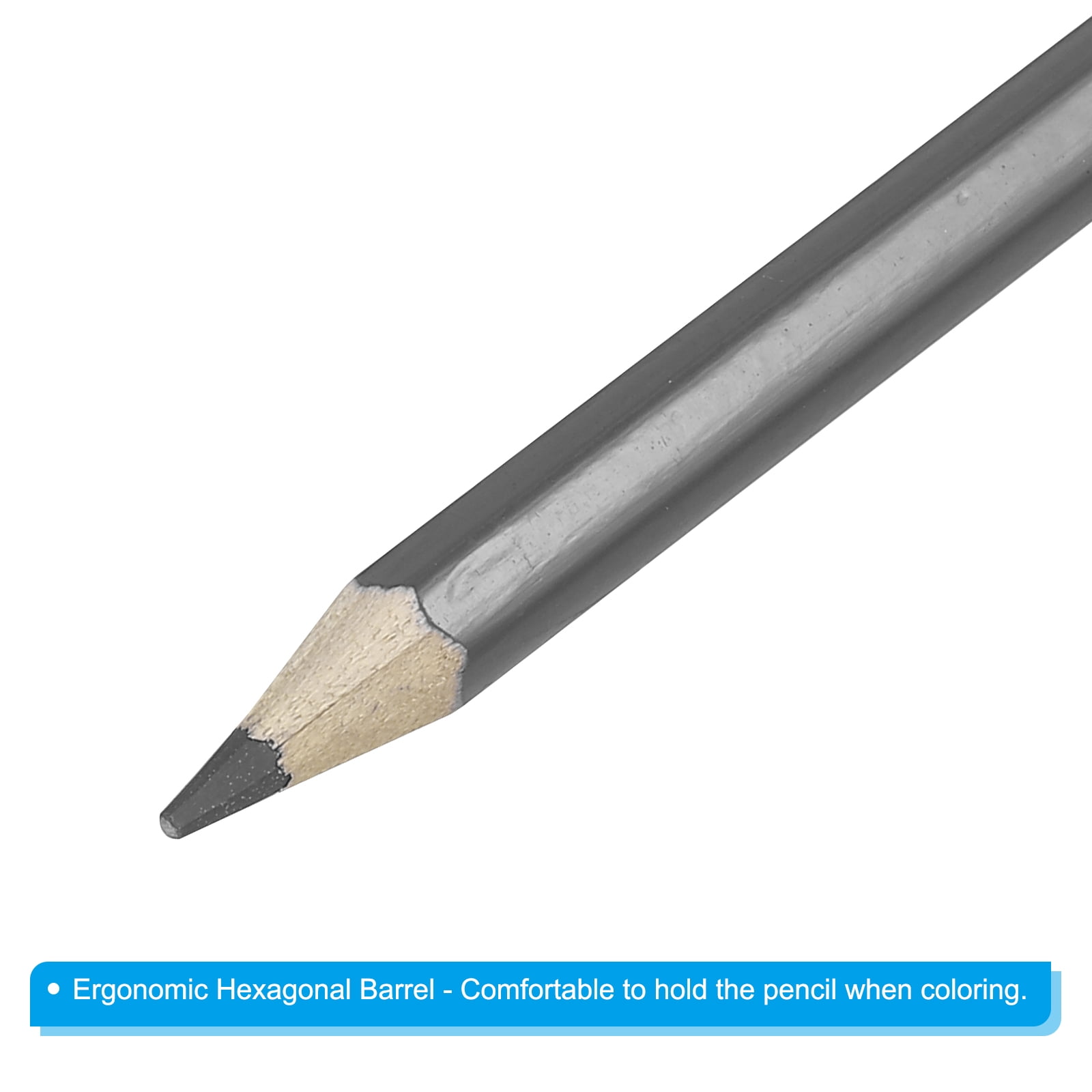 Unique Bargains Watercolor Pencil for Coloring, Drawing, Painting Gray