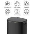 thumbnail image 5 of KSSKSS 13 Gallon Trash Can with Lid,Fingerprint-Proof Stainless Steel Kitchen Trash Can with Soft-Close Lid and Removable Inner Bucket,Black, 5 of 9