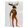 thumbnail image 2 of Fab Funky 20x24 Black Ornate Wood Framed with Double Matting Museum Art Print Titled - Moose In Suit Full, 2 of 4