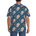 thumbnail image 3 of KLL Space Puppy Print Men's Shirt Short Sleeve Button Down Summer Cuba Beach Shirts- XX-Large, 3 of 5