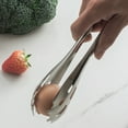 thumbnail image 3 of Himition BBQ Grilling Tong Stainless Steel Food Clip Kitchen Bread Tong Bakery Tong Small, 3 of 5