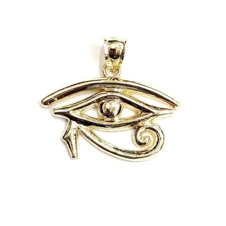 10k yellow Gold Egyptian eye of Horus protection Pendant fine gift jewelry 2.6g