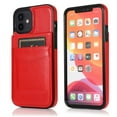 thumbnail image 4 of iPhone 12/12 Pro Case, Leather Wallet Case iPhone 12/12 Pro 6.1", PU Leather Case, Built in Stand Wallet Credit Card Holder Case 5 Card Slots Case For Apple iPhone 12/12 Pro, Red, 4 of 10