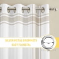 thumbnail image 6 of Coastal Starfish Kitchen Curtains Window Panels, Nautical Shells Coral Eucalyptus Stripes Insulated Window Treatment Curtain, Grommet Curtains for Bedroom/Living Room/Bathroom, 2 Piece 42"Wx45"L, 6 of 8
