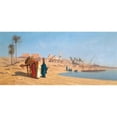 thumbnail image 3 of Charles Théodore Frère 14x8 Black Modern Framed Museum Art Print Titled - A Conversation at the Edges of the Nile, 3 of 5
