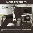 thumbnail image 5 of Lavish Cover 100% Waterproof Recliner Chair Cover, 1 Piece Non-Slip Recliner Chair Slipcovers, Washable Furniture Protector with Pockets & Elastic Straps for Kids Pets, 23 inch, Chocolate, 5 of 9