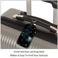 thumbnail image 3 of Square 2Pack PU Leather Galaxy Planet Cruise Luggage Tag with Privacy Cover and Name ID Tag for Travel Handbags Backpacks Luggage Tags, 3 of 6