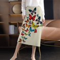thumbnail image 3 of Gibobby faldas cargo Cintura Elástica Lado Dividido Punto Largo Maxi Bodycon Lápiz Falda Cálida Impreso Midi Pull On Calf Longitud Ajuste Lápiz Falda Bottoms(Multicolor, L), 3 of 5