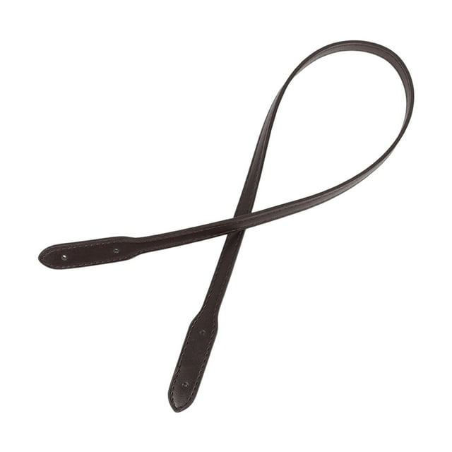 Correa de bolso desmontable de repuesto para cinturón de bolso de piel sintética con remache en forma de hoja, 72 cm Marron oscuro