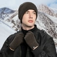 thumbnail image 4 of CSChome Hat Glove Set Winter Beanie Hat - Touch Screen Set Solid Color Soft Thick Wear Resistant Knitted, 4 of 7