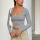 thumbnail image 1 of Camisa ajustada de manga larga NikouMX Cuello redondo mujer S M L, 1 of 8