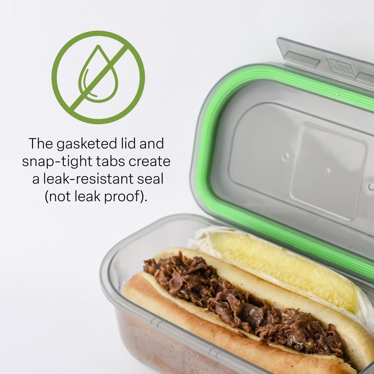 Tupperware Sandwich Keeper Hinged Lunch Box Semi-Translucent Green