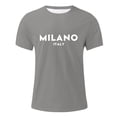 thumbnail image 5 of Milano Italy Letter Graphic Tees for Men 2026 Summer Casual Short Sleeve Crewneck Travel T Shirts, 5 of 5