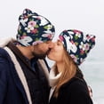 thumbnail image 5 of Kdxio Rabbit And Rose Winter Beanie for Men Women Beanie Knit Hat Cuffed Cap Beanie Knit Chunky Snow Cap, 5 of 6