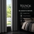 thumbnail image 3 of TOPICK Solid Blackout Curtain Drapes Panel Pair, Set of 2, 30" W x 63"L, White, 3 of 12