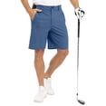 thumbnail image 3 of Domzle Men's Golf Dress Shorts Lightweight Work Shorts for Men Casual Stretch Quick Dry with Pockets Dark Blue XL, 3 of 4