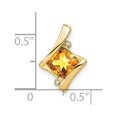 thumbnail image 6 of Auriga Fine Jewelry 10K Yellow Gold Citrine and Diamond Pendant for Women (L-15.7mm, W-11.1mm), 6 of 6