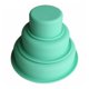 thumbnail image 1 of Juego de 3 moldes redondos de silicona para tartas, moldes para hornear tartas, moldes de silicona para tartas y tartaletas, color verde, 1 of 5