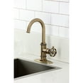thumbnail image 2 of Kingston Brass KSD8503RKX Webb Single-Handle Bar Faucet with Knurled Handle, Antique Brass, 2 of 6