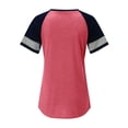 thumbnail image 5 of Camiseta informal de manga corta con cuello redondo y estampado para mujer, 5 of 5