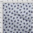 thumbnail image 3 of oneOone Cotton Cambric Grayish Purple Fabric Floral & Bee Dress Material Fabric Print Fabric By The Yard 56 Inch Wide, 3 of 6