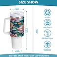 thumbnail image 3 of 40 Oz Car Handle Water Bottle Water Cup Water Bottle Water Jug Coffee Cup Travel Water Bottle Chrysanthemums, 3 of 8