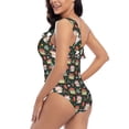 thumbnail image 4 of Goofa Dragon With Hohoho Pattern Women's One Piece Swimsuits Tummy Control Bathing Suits Asymmetric One Shoulder Swimwear-Large, 4 of 6
