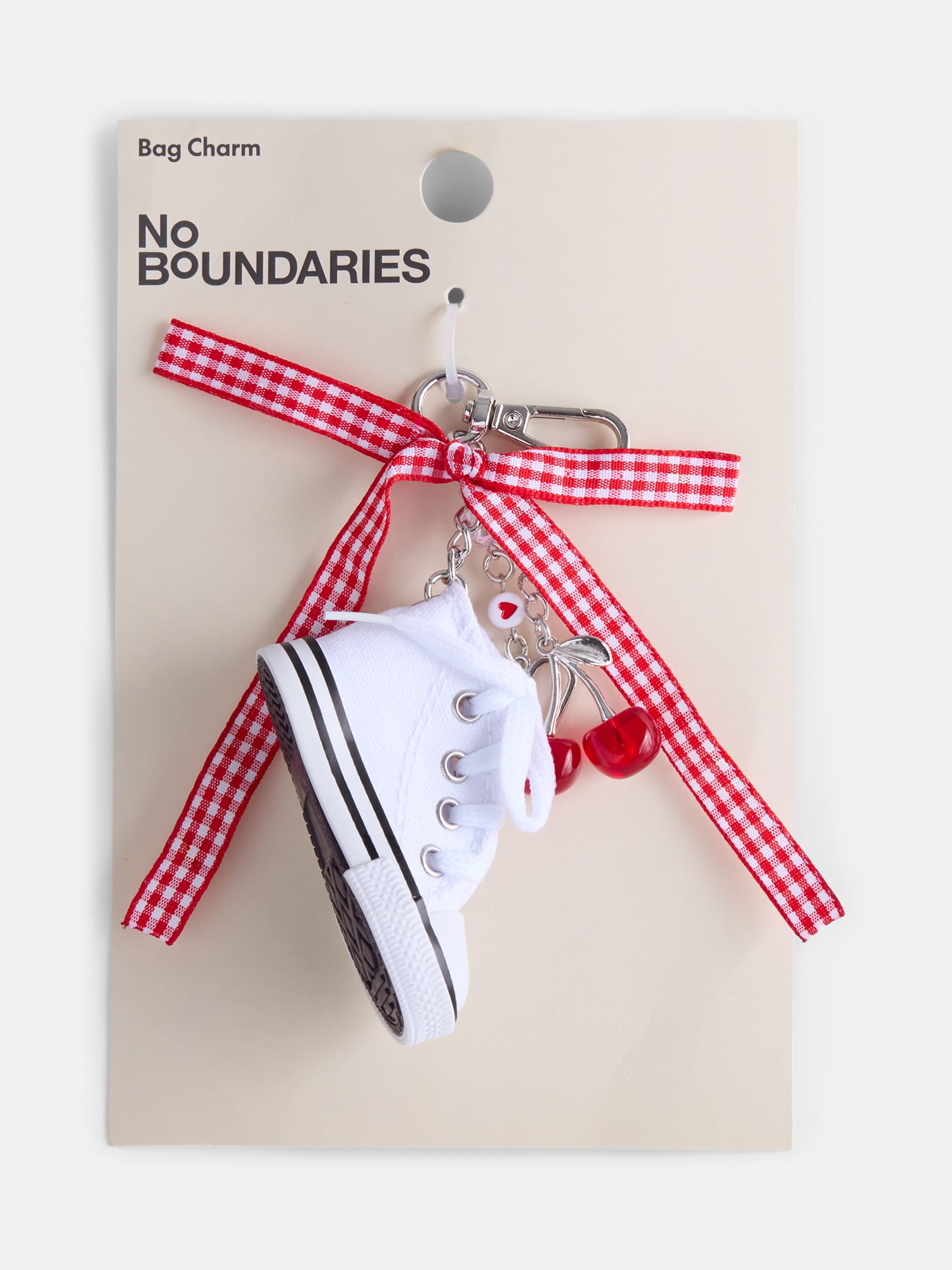No Boundaries Women’s Sneaker Bag Charms, White