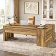 thumbnail image 1 of 72.8" Large Office Desk with Storage Shelves, Executive Desk with 47.24" Cabinet, 1 of 5