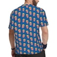thumbnail image 2 of Wukai Cute Popcorn Print Men's Short-Sleeved Mesh T-Shirt,Quick-Dry Short Sleeve Workout T-Shirt-Large, 2 of 8