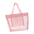 thumbnail image 4 of Abbracc Mesh Beach Bag with Zipper Large Capacity with Top Handles Swimming Pool Bag Pink, 4 of 6