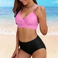 thumbnail image 4 of HAIJIE Women's Summer Swimsuit 2026 Cover Up Beach Floral Hollow Out Slit Womens 2 Piece Swimsuits for Women Tops with Boyshorts (Watermelon Red,S), 4 of 6