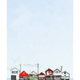 thumbnail image 2 of Curinga, Kim 20x23 White Modern Wood Framed Museum Art Print Titled - Rooftops, 2 of 4