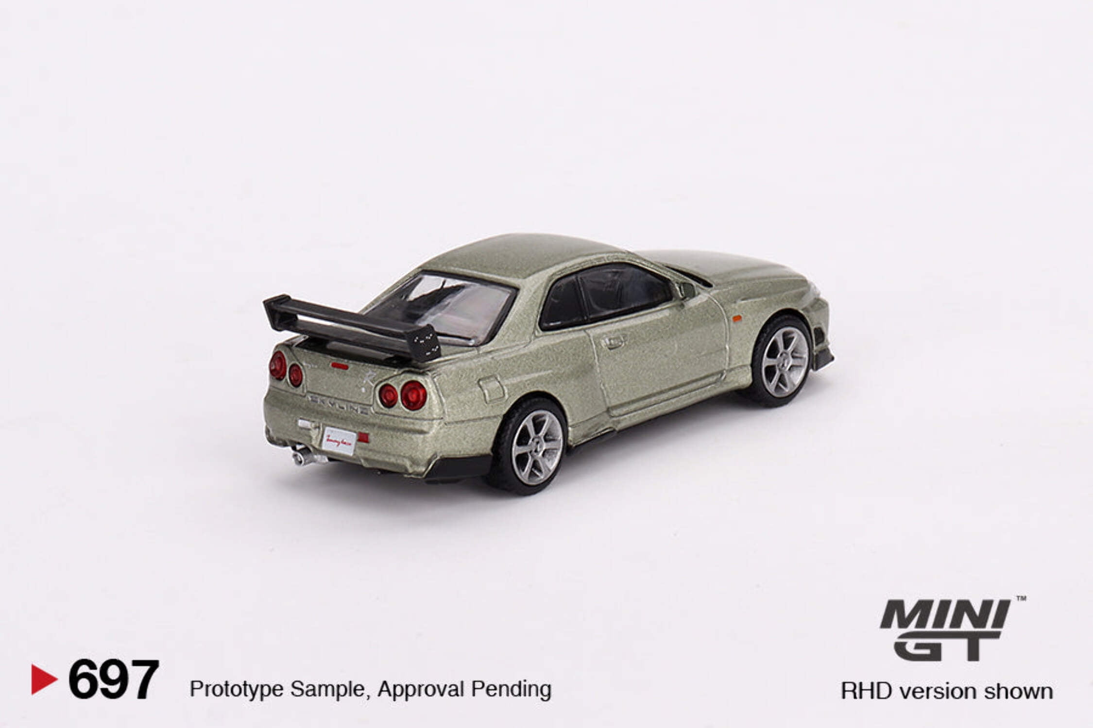 【ケース付き】NISSAN SKYLINE GTR(R34)ミニカー Chase! Mini GT 1:64 Nissan Skyline GT-R (R34) V-Spec Black