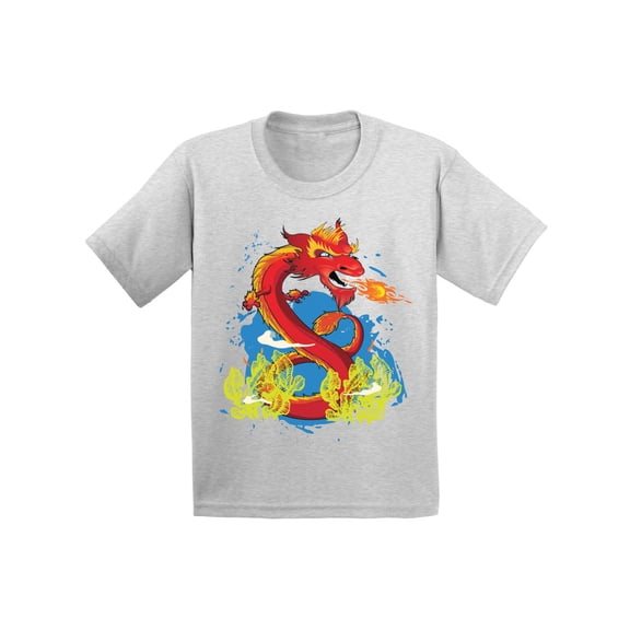 Boys Graphic Tees - Brave Dragon Shirt Age 6 to 15 Years Old