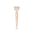 thumbnail image 3 of Angara Natural 0.4 Ct. Aquamarine with Diamond Classic Ring in 14K Rose Gold for Women (Ring Size: 12), 3 of 9