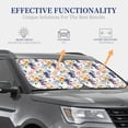 thumbnail image 4 of Daiia Lilies Flowers 2PCS Car Windshield Sun Shade, Foldable Sun Shield for Car Front Window, Auto Sun Blocker Visor Protector Universal for Truck SUV Pickup-Large, 4 of 7