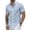 Light Blue, variant on Men's Linen Shirts Classic Fit Casual Striped Short Sleeve Shirts Button Down Shirts for Men Beach Summer Wedding Tops, Light Blue M