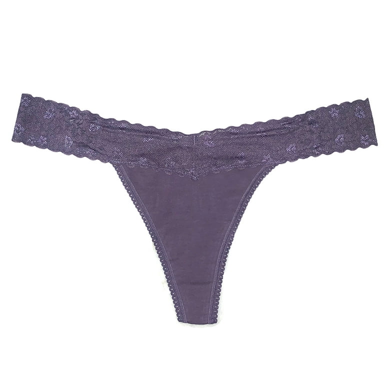 B Johnson Women's Thong Panties 3 Pack Classic Lace Thong Panty  Underwear, BLUSEASTL, XL