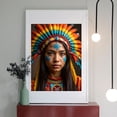 thumbnail image 2 of Diamond Art Kits for Adults - 5d Colorful Feathered Headdress Portrait Diamond Painting for Adults, Diamond Art for Adults Beginners, Diamond Painting Kits for Adults for Home Wall Decor, 2 of 7