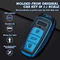 thumbnail image 3 of Xotic Tech Blue TPU Grainy Leather Texture Key Fob Shell Cover Case, Compatible with Audi R8 Q5 Q7 S3 S4 S5 S6 S7 S8 SQ5 RS5 RS7 A4 A5 A6 A7 A8 3-Button Smart Keyless Entry Key, 3 of 9