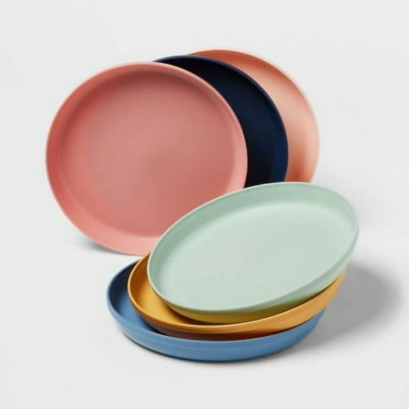 6pk Plastic Kids' Dinner Plates
