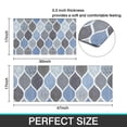 thumbnail image 7 of Blue Geometric Quatrefoil Pattern Kitchen Rugs Sets Of 2,Anti Fatigue Kitchen Mat Rugs Non Slip Washable,Decorative Kitchen Floor Mats for Kitchen,Sink,Laundry,17"x30"+17"x47", 7 of 7