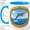 Blue, variant on Dolphin Porthole Accent Mug, 11oz Ceramic Coffee Cup for Ocean Lovers