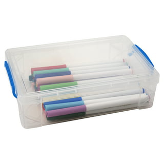 BTSKY Long Plastic Stackable Box Home, Office Supplies Storage Organizer  Box Pencil Box Plastic Organizer Holder for Gel Pens Erasers Tape Pens