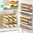 thumbnail image 3 of Caja de almacenamiento de huevos con tobogán transparente Caja de almacenamiento de huevos con escalera de 4 capas Refrigerador Puerta lateral Dispositivo de enrollado automático de gran capacidad, 3 of 6