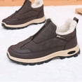 thumbnail image 5 of Fleece Lined Winter Boots foe Women Comfortable Non Slip Snow Booties Warm Plush Slip On Ankle Boots with Arch Support Gray Size 8, 5 of 7