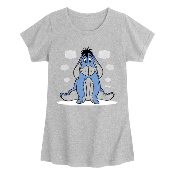 Winnie the Pooh - Eeyore With Clouds - Youth Girls Fitted Short Sleeve T-Shirt