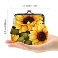 thumbnail image 2 of Sunflower seamless printing Compact Microfiber Coin Purse with Zinc Alloy Clasp - Small Wallet for Women - 4.3x4.7 Inch/11x12 cm - Stylish Coin Pouch Organizer for Coins and Keys, 2 of 7